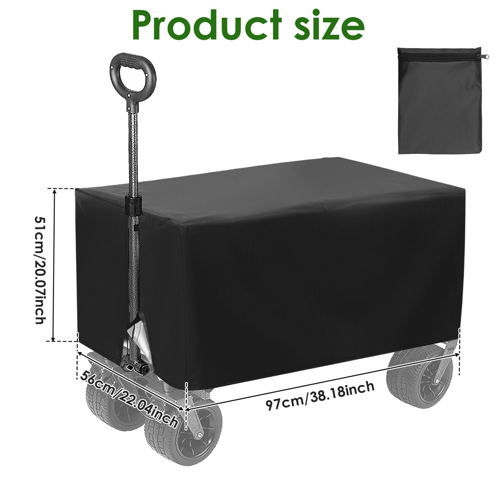 

Wagon Cart Cover Oxford Cloth Waterproof Garden Wagon Cover with Adjustable Cord Outdoor Camping Cart Dust and Sunshade Cover 1Pc чёрный