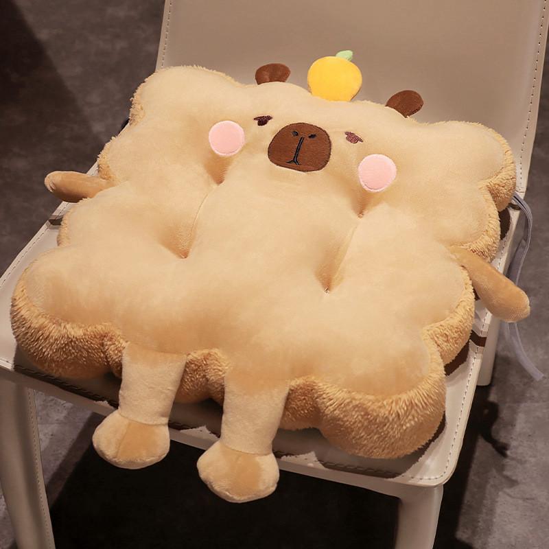 Chair Toast Cartoon Cushion With Soft Plush Material For Decor Home