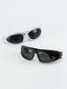 1pc Cyber futuristic silver Y2K Millennium personality fashion glasses MEN'S GLASSES WOMEN'S GLASSES