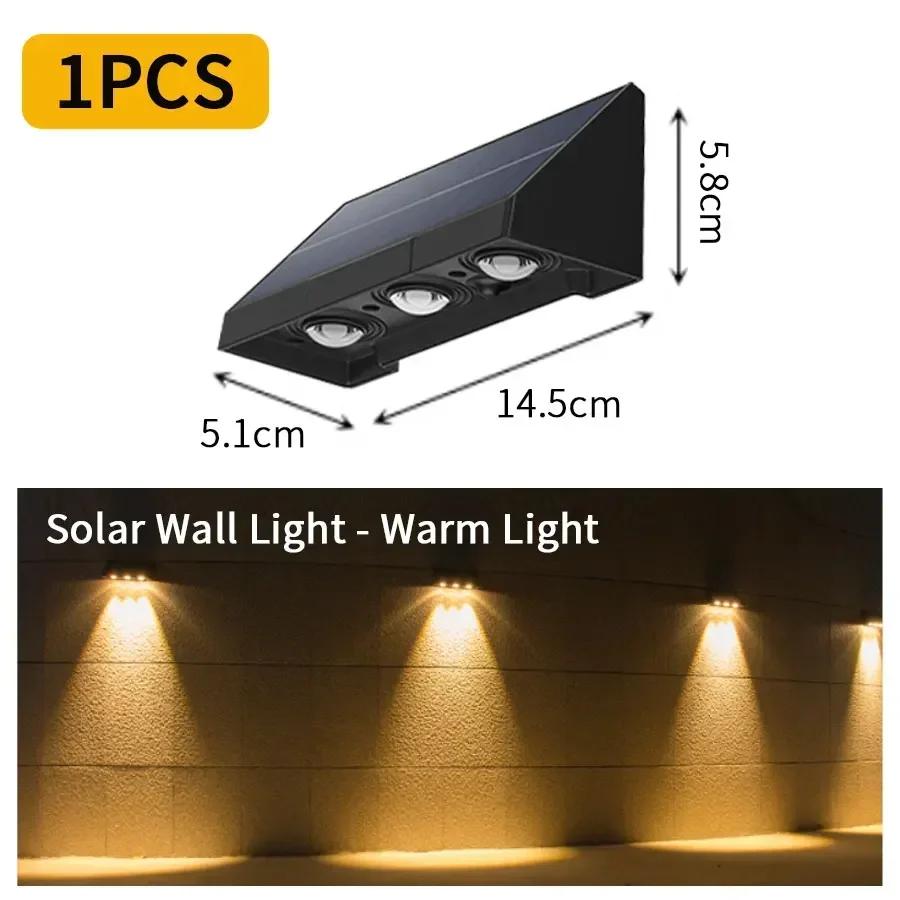 Solar Lights Outdoor Led Solar Spotlights Garden Decoration Wall Lamp Solar Powered Sunlight Wall Lights for Yard Wall Sconce