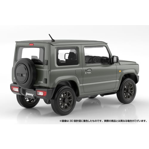 Aoshima Bunka Kyozai 1/24 Scale Rakupla Snap Car Series No.03-JG JB64 Jimny 2018 Jungle Green Pre-Colored Plastic Model Kit (Car)