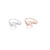 Neuer trendiger frischer und süßer Super-Flash-Zirkon-Blattring für Damen, personalisierter blühender verstellbarer Zeigefingerring