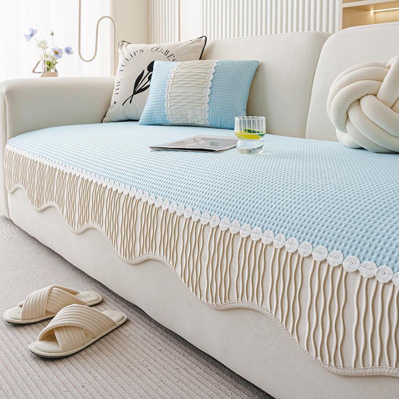 New Summer Sofa Cushion Irregular Straight Row Sofa Mat Seat Cushion Leather Sofa Cool Cover Cloth Towel