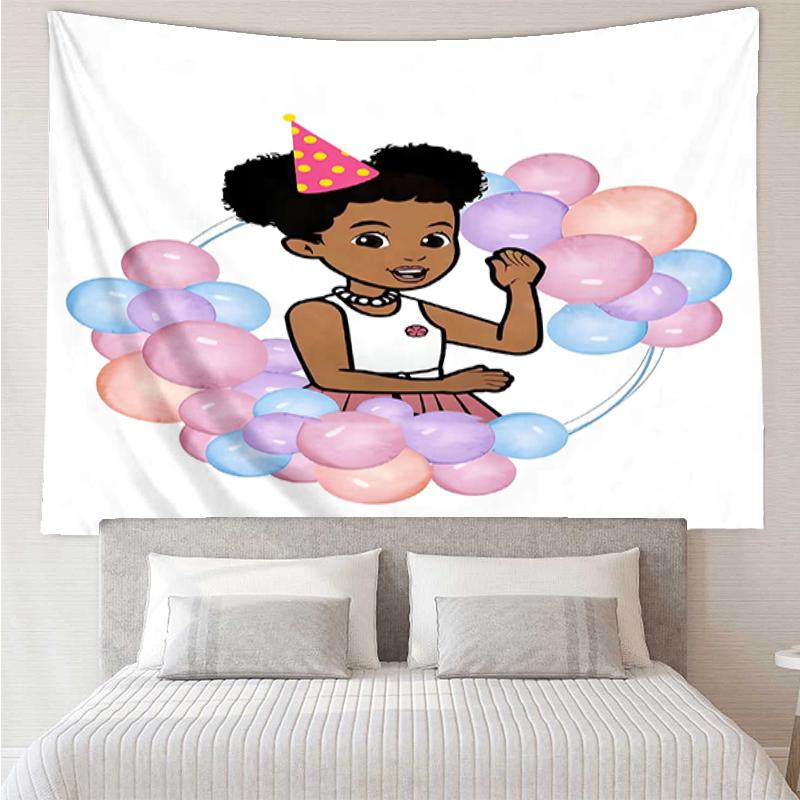 Gracie's-Corner Print Tapestry, Backdrop, Easy Setup, Ideal for Bedroom, Office & Living Room, with Aesthetic Wall Hanging Decor.