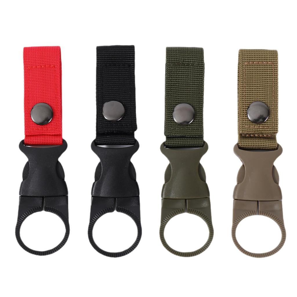 Tactical Webbing Water Bottle Carabiner Clip - Multi-functional Quick Release Hanger Buckle