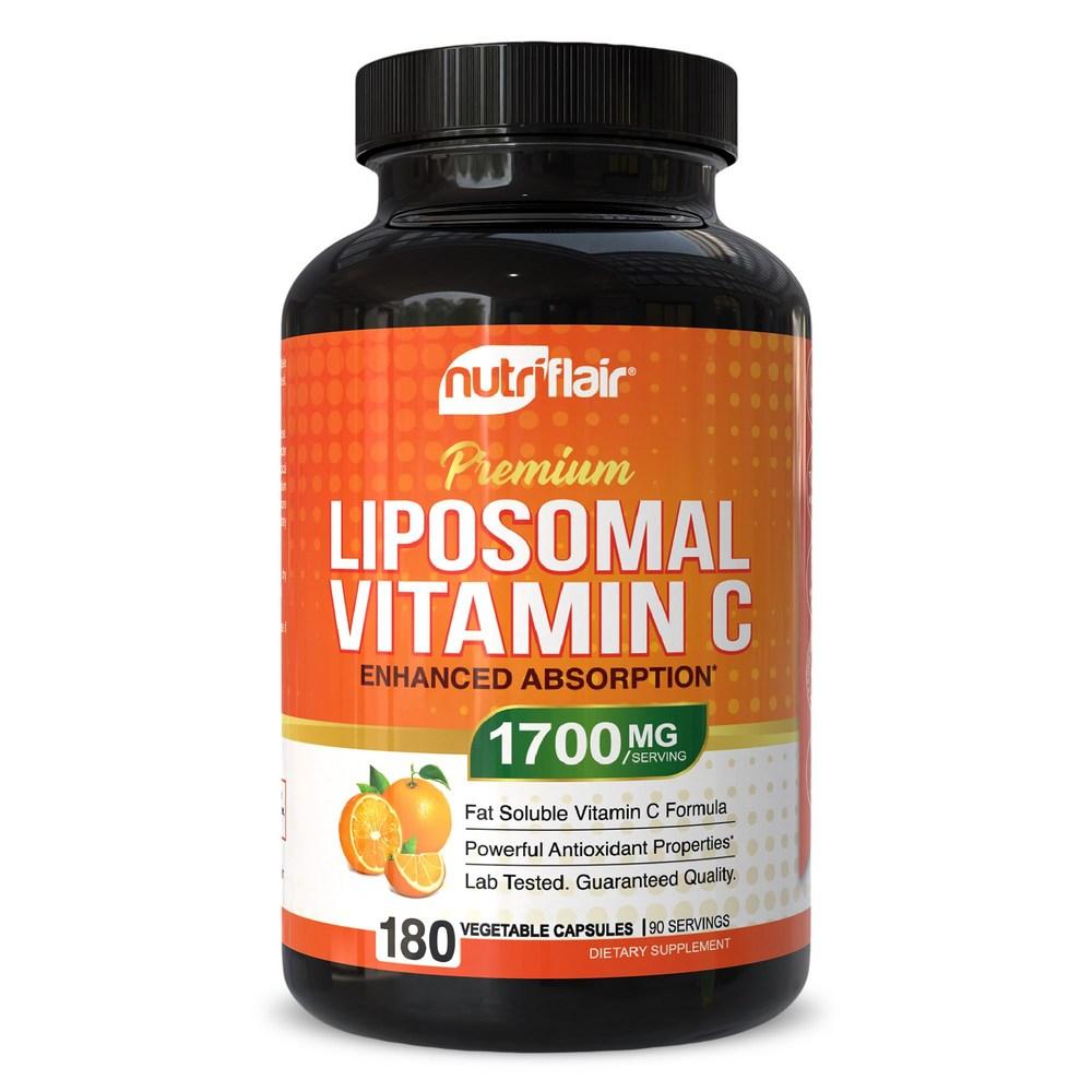 Nutriplair 2 bottles Liposomal Vitamin C 1600mg 180 capsules Liposomal Vitamin C 2 pcs 3 pcs