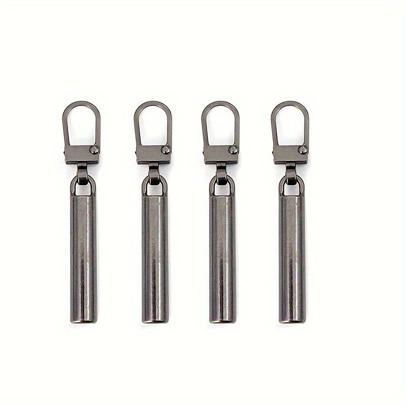 4Pcs Detachable Metal Zipper Pullers, Zipper Slider Pull Tabs, DIY Sewing Repair Kit for Bags & Down Jackets