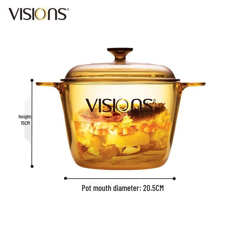 VISIONS Corning 3.5L Transparent Glass Pot