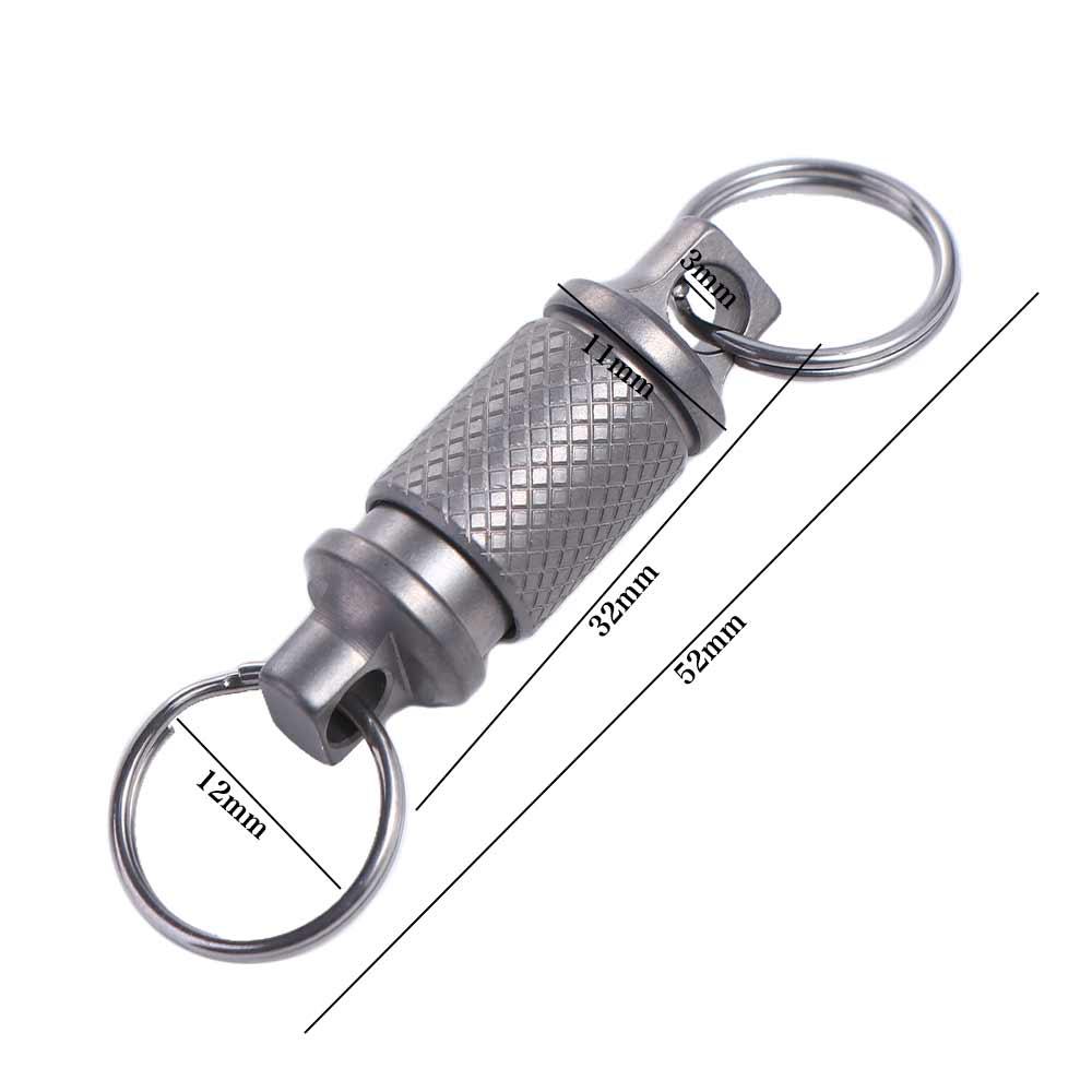 Detachable Car Keychain 360 Degree Rotation Rotate Buckle Titanium Zinc Zinc Alloy Keychain  Outdoor Activity
