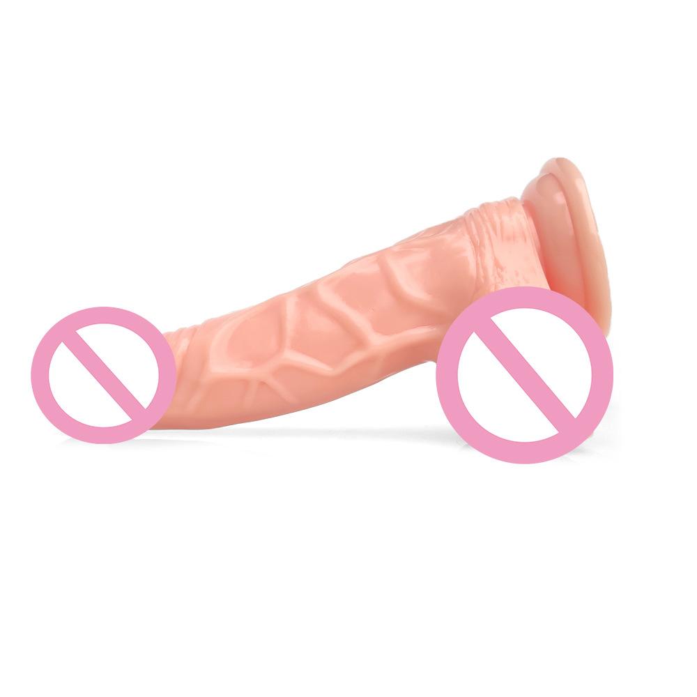 Simulated Dildo with Large Suction Cup Massage Device Female Masturbator with Realistic Inverted 23 * 5cm Solid Dildo