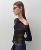 Daiaegeuneol One Off Shoulder Spray Knit (Black)