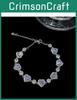 Handschmuck Herzförmiges Zirkonarmband für Damen mit Silberfinish Zum Verschenken