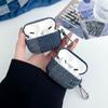 Denim Splicing Fabric Apple Earphone Case Is Suitable for Airpodspro1 Wireless Bluetooth Earphone Case.