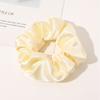Soft Satin Silk Bright Solid Color Scrunchies Elastic Hair Bands Ties For Women Girls Ponytail Holder Hair Rope Hair Accessories