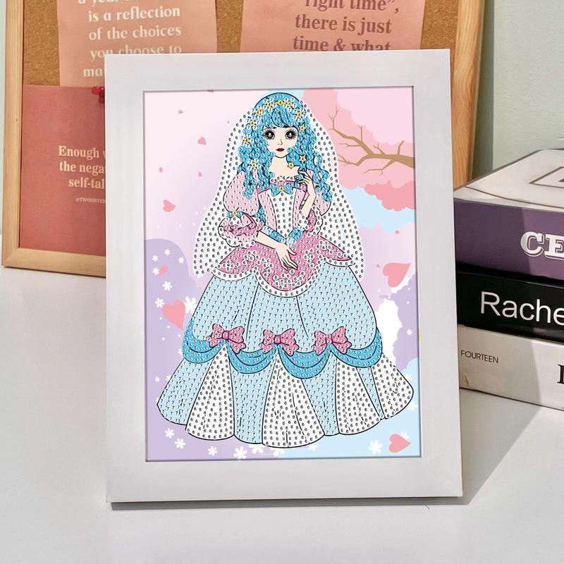 New Cartoon Diamond Painting 5D Diamond Handmade Diy Handmade Full Diamond With Frame Decorative Diamond Painting Wooden Photo Frame