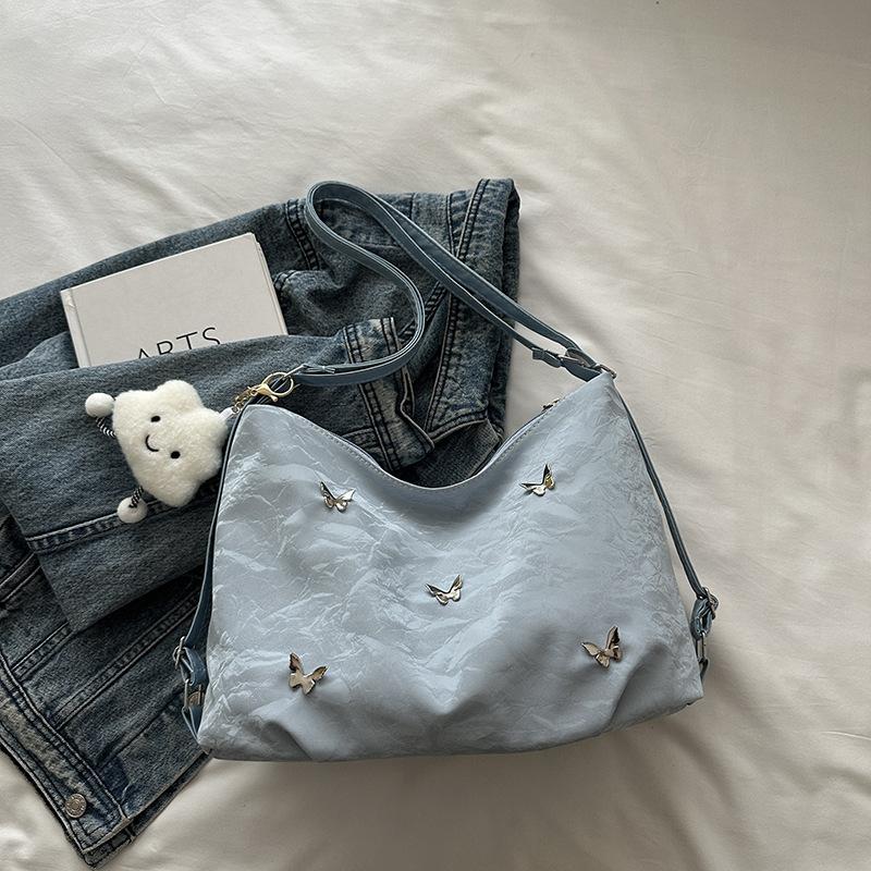 Large capacity bag women 2025 fashion new niche design commuter leisure beauty double shoulder crossbody backpack