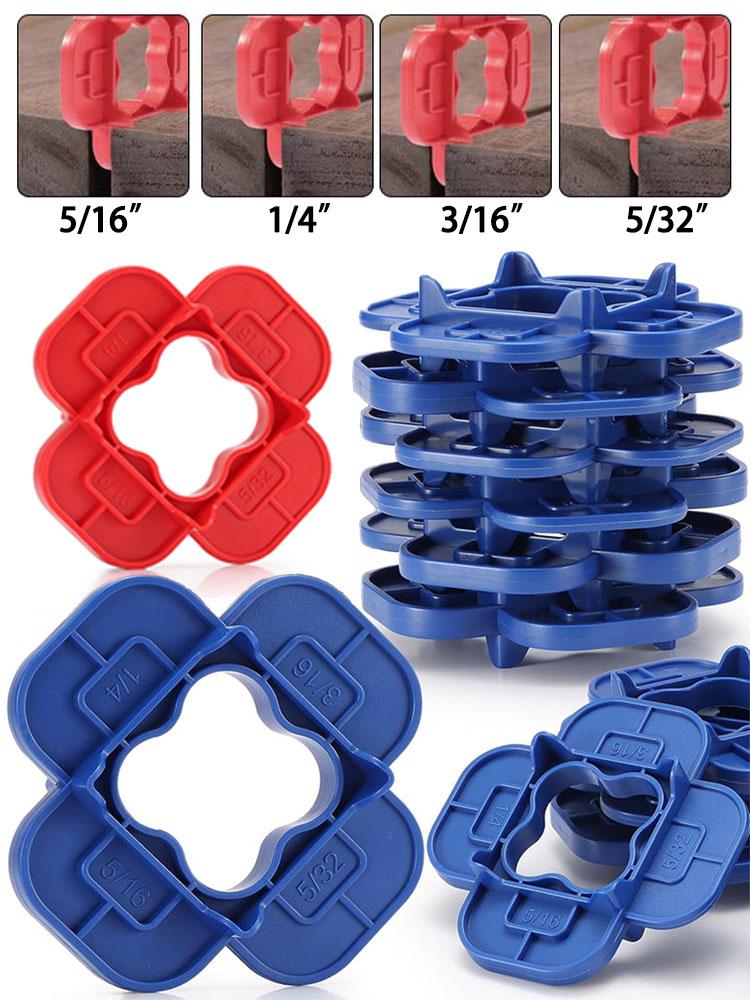 4pcs Deck Spacer Tools Multi-Size 5/32, 3/16, 1/4, 5/16 Deck Board Spacer Rings Portable Decking Board Spacer Rings