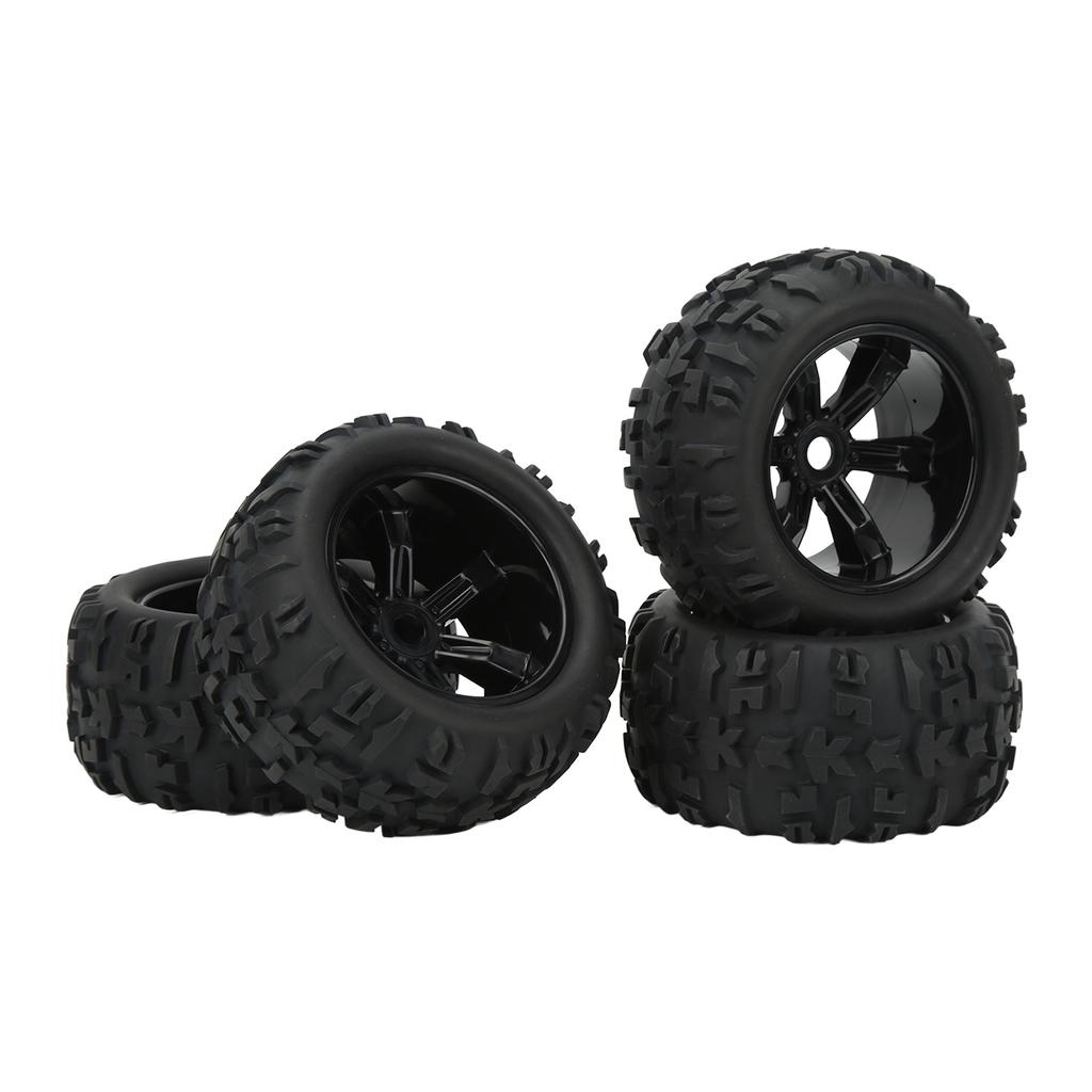 4PCS RC Rubber Tires Strong Cushioning Wear Resistant Replacement Rubber Tires for Traxxas Maxx