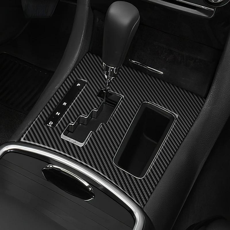 Real Soft Carbon Fiber Sticker For Chrysler 300 300C 2011 2012 2013 2014 LHD RHD Car Central Control Gear Panel Accessories.
