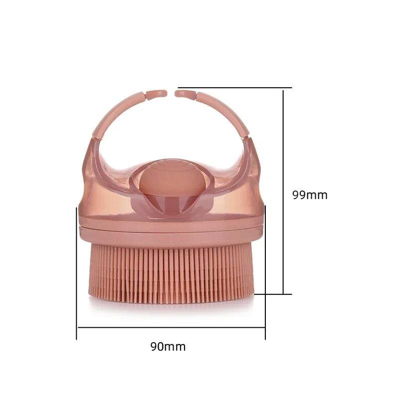 1PC Silicone Bath Brush Soft Massage Brush Silicone Body Shower Scrubber with Soap Dispenser Soft Bristles Bath Massage