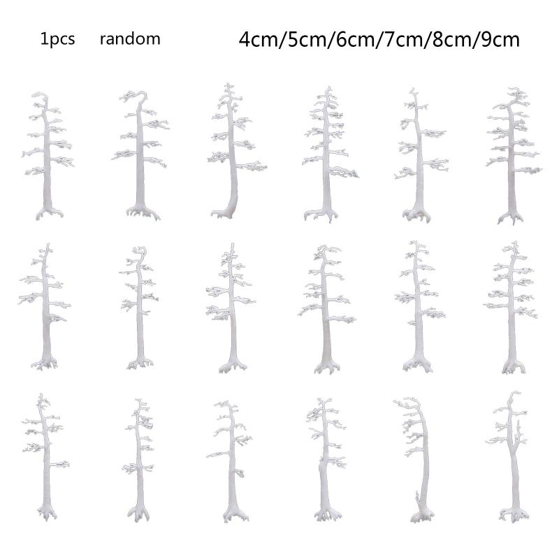 4/5/6/7/8/9cm Mini Mikrofält Landskap Träd Harts Trädmodell 3D Stereoskopiskt Träd Bordsdekoration Hem DIY Verktyg