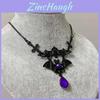 Gothic Cross Pendant With Alloy Material And Bat Motif For Punk Womens Accessories