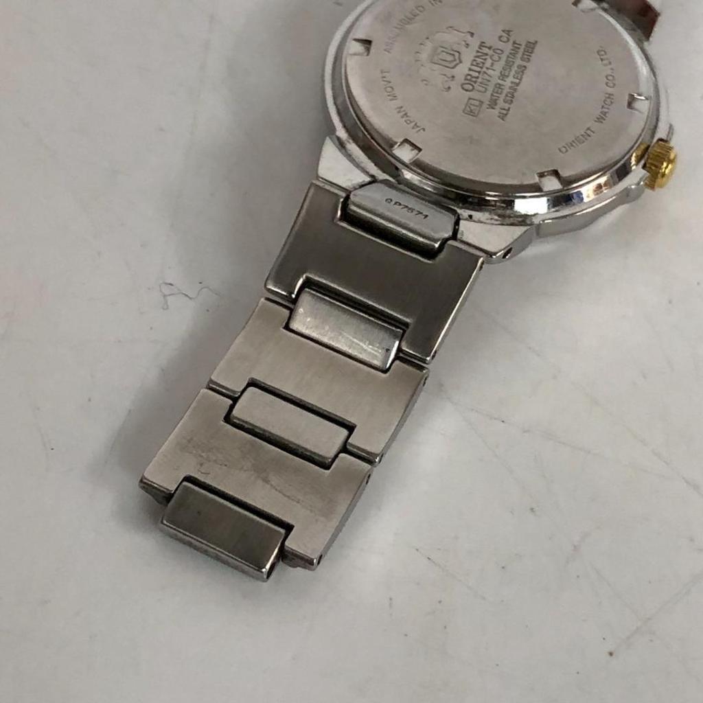 Usado Relógio ORIENT Orient Crystal Three Star Automático 21 Rubis Data Dia Calendário Prata Dourado Retro Analógico Masculino