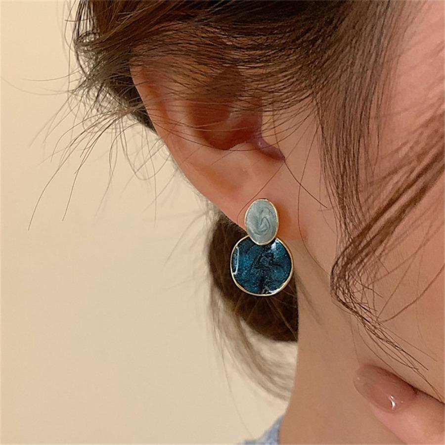 Orecchini da Donna Trendy di Alta Qualità con Cielo Stellato Blu Degradé