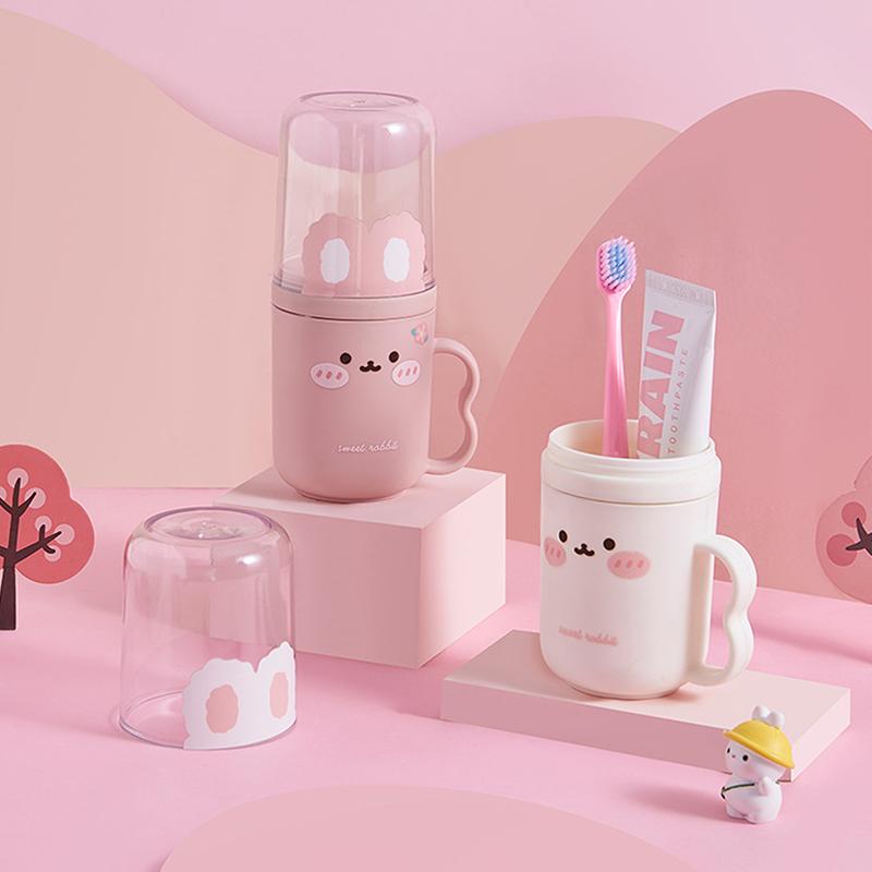 New Cute Wash Cup Household Tooth Cup Portabletoothbrush Storage Box Travel Grooming Set Children Cartoon Mouthwash Cup