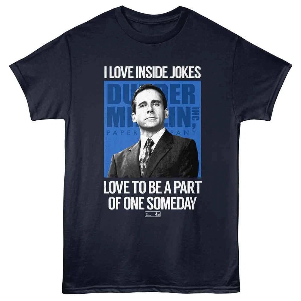 The Office - Inside Jokes - Front Print Short Sleeve Children s T-shirt - Navy 160