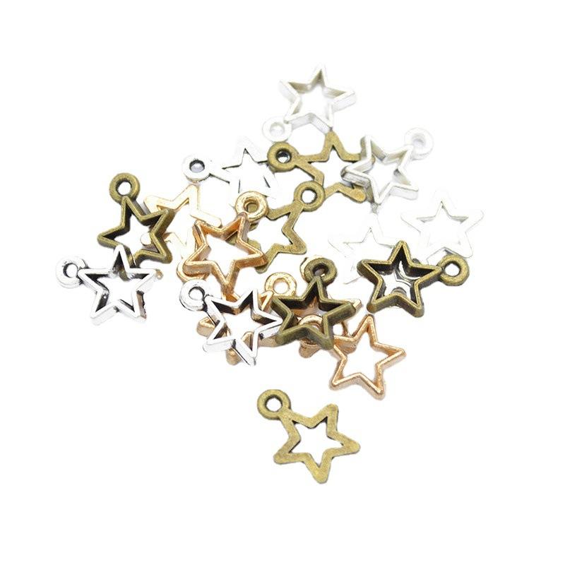 Stopowa Gwiazda Mały Wisiorek DIY Retro Stopowe Akcesoria Biżuteryjne Pentagram Wisiorek L325