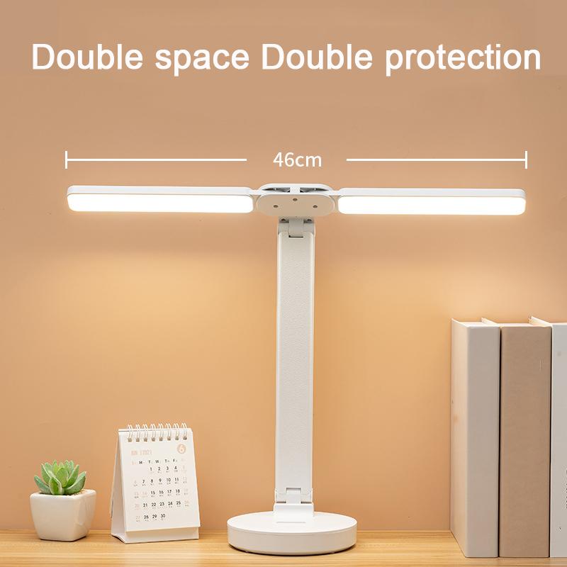 LED eye protection double lamp cap table lamp