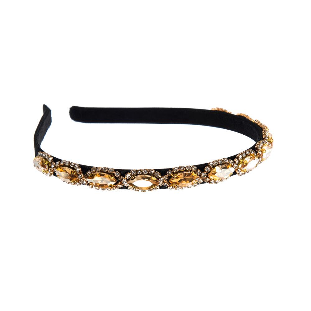 Ultra Thin Skinny Metal Crystal Rhinestone Headband Sparkly Diamond Geometric Hair Hoop Minimalist Dainty Hair Accessories