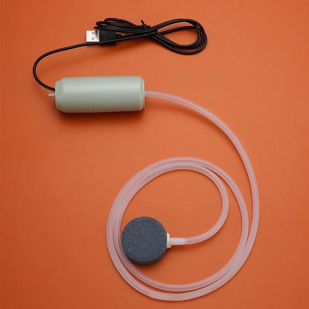 Mini Aquarium Air Pump Portable USB Fish Tank Oxygen Air Pump With Air Stone Mute Energy Saving Oxygen Pump For Aquarium Fishing