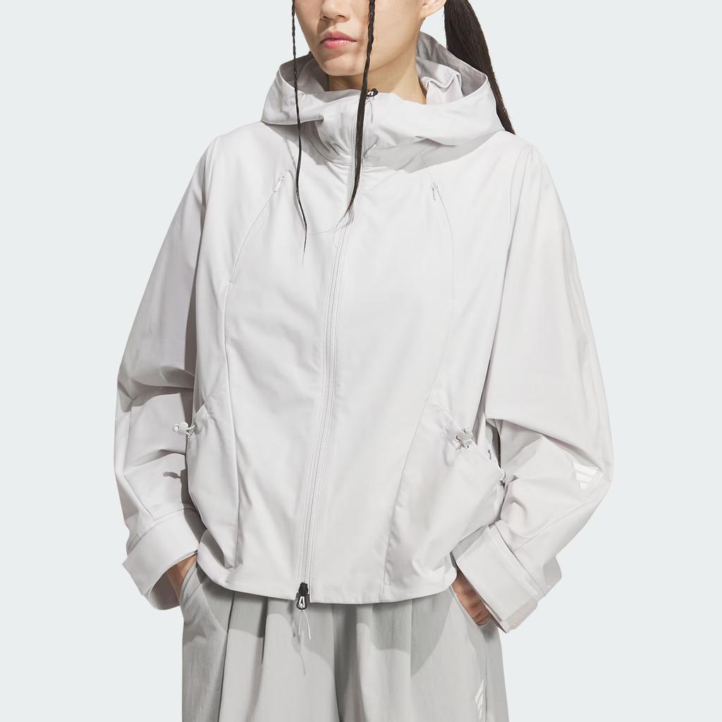 Adidas FOS Future Style Woven Water-Resistant Casual Loose-Fit Hooded Long Sleeve Jacket Women Jacket KC2711