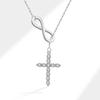 2025 Customized High Quality Fashion New Design Infinite Symbols Mobius Buckle Geometric Cross Pendant Necklace