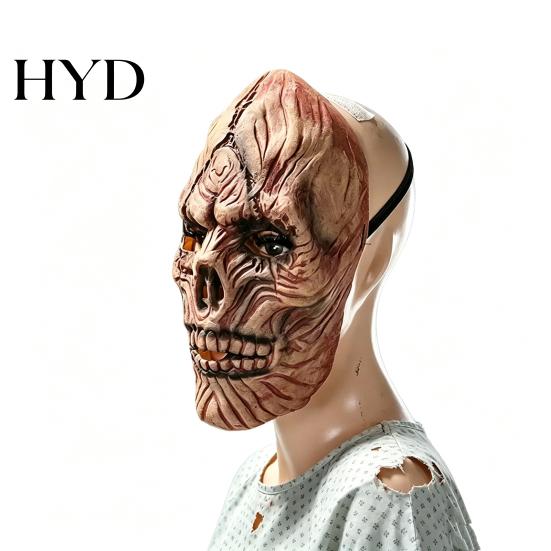 Realistic Latex Skeleton Scary Halloween Masque, Horror Full Face Masque Skin Friendly for Costume, Cosplay Party, Haunted House Prop Vintage