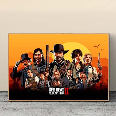 Movie Posters Red Dead Redemption 2 Canvas Posters Wall Art Oil Paintings On Canvas Pictures for Home Living Room Decoration