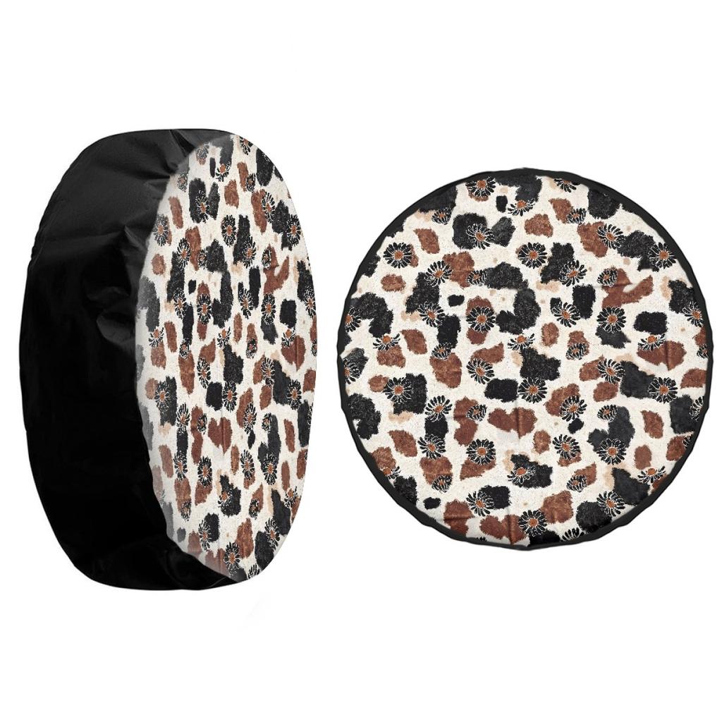 Plant Print Element Pattern Auto Parts Spare Tire Cover Weatherproof Tire Cover