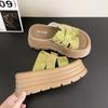 Thick-bottomed heightening cool slippers women's summer wear new fashion casual beach cool slippers