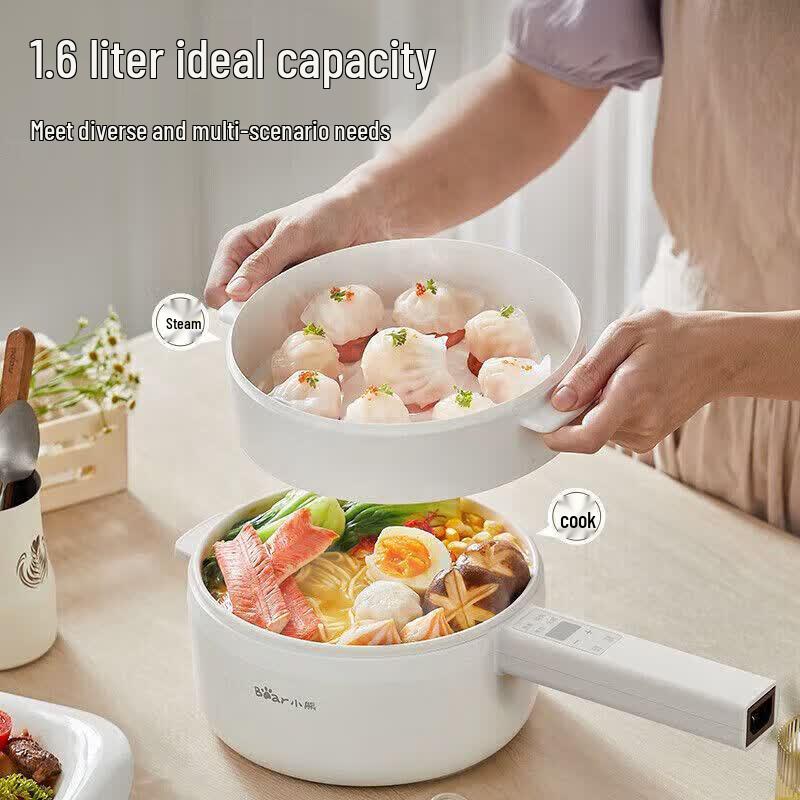 Little Bear Multifunctional Electric Cooking Pot with Steamer CN plug (adapter included)