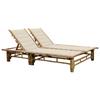 Day and Night - Day and Night Lounger with Cushions for 2 People Bamboo