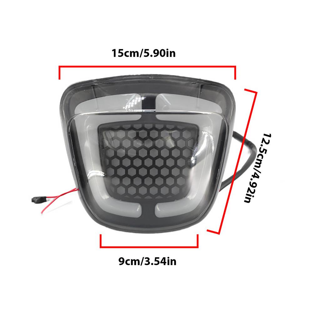 

Задний фонарь для мотоцикла, интегрированный дальний свет и стоп-сигнал с поворотным фонарем для модифицированных интегрированных задних фонарей для мотоцикла чёрный
