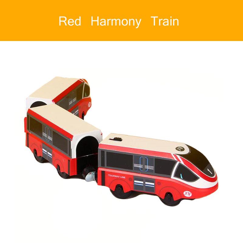Wooden RC Train Railway Accessories Remote Control Electric Train Magnetic Rail Car Fit For All Brands Train Track Toys For Kids