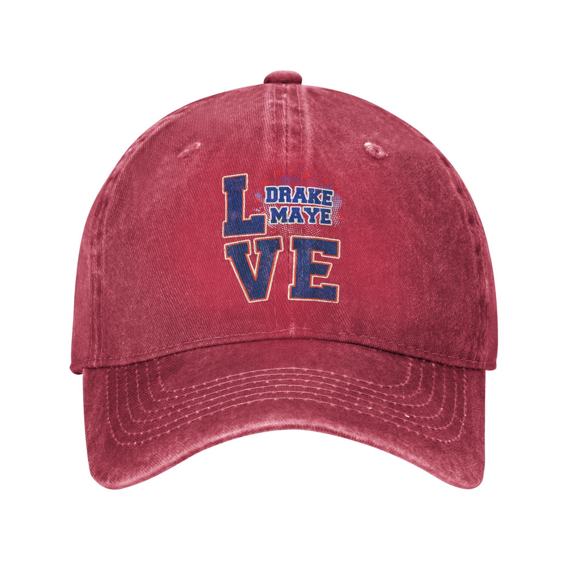 I Love Drake Maye QB Football Fan Casual Baseball Cap For Women Unisex Summer Hiking Trucker Hat yk Cute Hot Sale Baseball Caps One Size