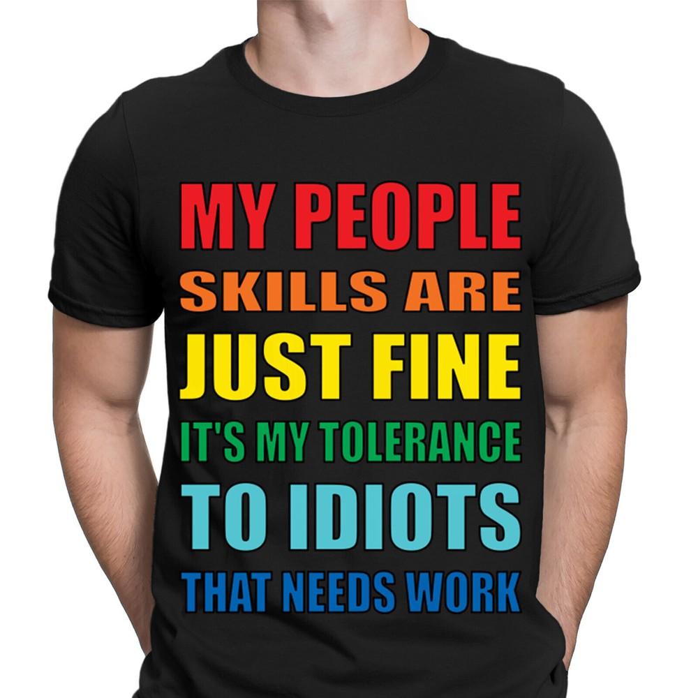 

Смешная Мои навыки общения в порядке Шутка Новинка Мужские футболки Футболка Топ #NED M