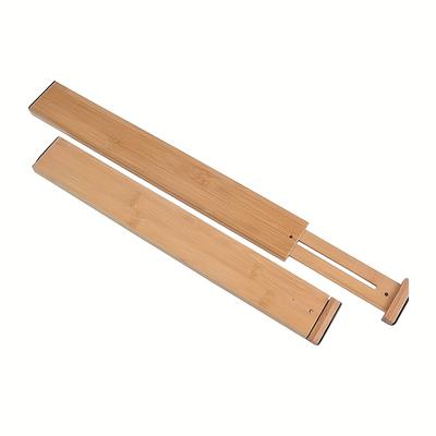2/4 peças divisor de gaveta de bambu, divisor de gaveta expansível ajustável, divisor de armazenamento de gaveta de cozinha de quarto