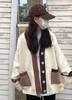 Japan and South Korea large size contrasting cardigan sweater women wear loose ins college style lazy gentle knitted jacket in autumn and winter