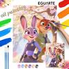 Zootopia Oil Painting Hand Painting Art Kit Coloring Painting Handmade Diy Home Decoration Gift