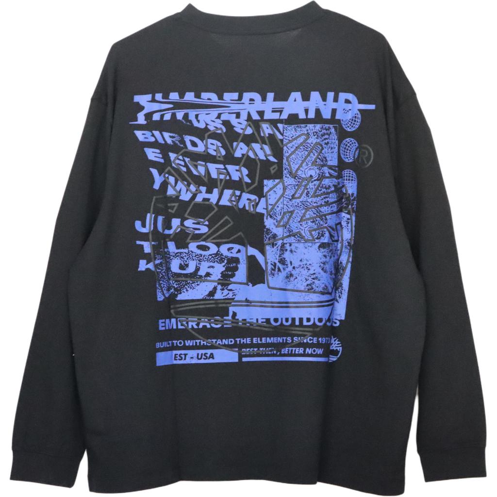 Timberland American Vintage Round Neck Letter Breathable Casual Printed Long Sleeve T-Shirt Unisex Tops Dark-Gray A65XU-001